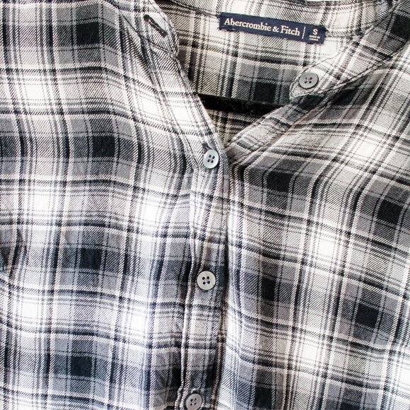 ABERCROMBIE peplum plaid button-up shirt - Picture 5 of 7